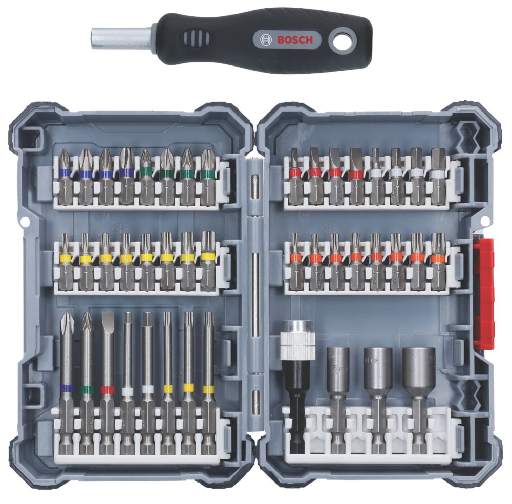 Image of Bosch Professional 1/4" Hex Shank Mixed Screwdriver Bit Set 44 Pcs 