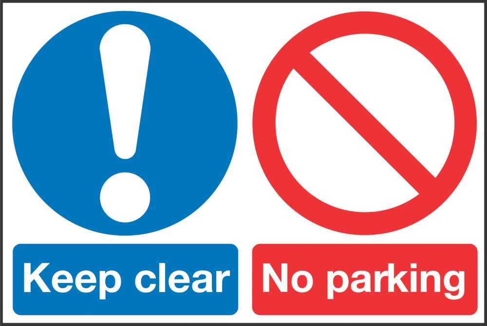 Image of 'Keep Clear No Parking' Sign 400mm x 600mm 