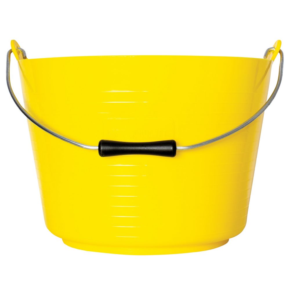 Image of Red Gorilla Polyethylene Bucket Yellow 22Ltr 