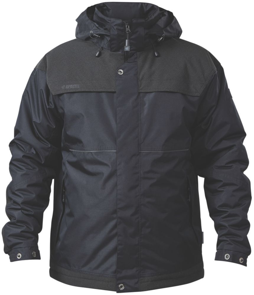 Image of Apache ATS Waterproof & Breathable Jacket Black X Large Size 43-45" Chest 