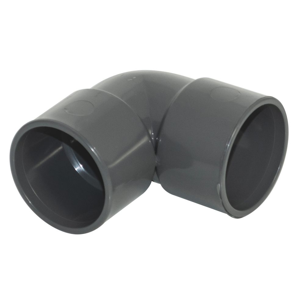 Image of FloPlast Solvent Weld Waste Bend 90Â° Anthracite Grey 32mm 5 Pack 