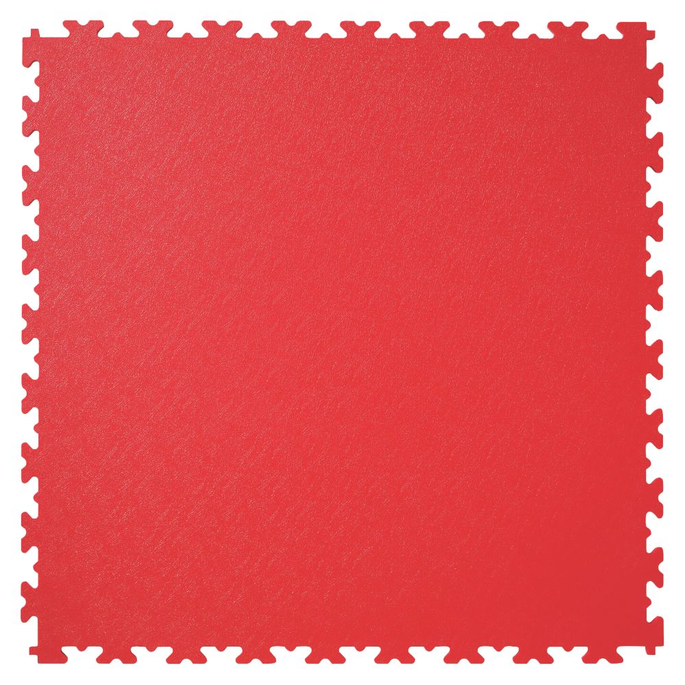 Image of Garage Floor Tile Company X Joint Interlocking Floor Tile Red 497mm x 497mm 4 Pack 