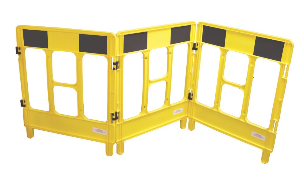 Image of JSP 3-Gate Workgate Barrier Panel Yellow & Black 