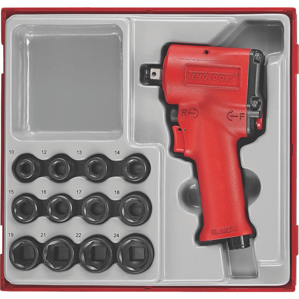 Image of Teng Tools 1/2" Mini Impact Gun Set 13 Pieces 