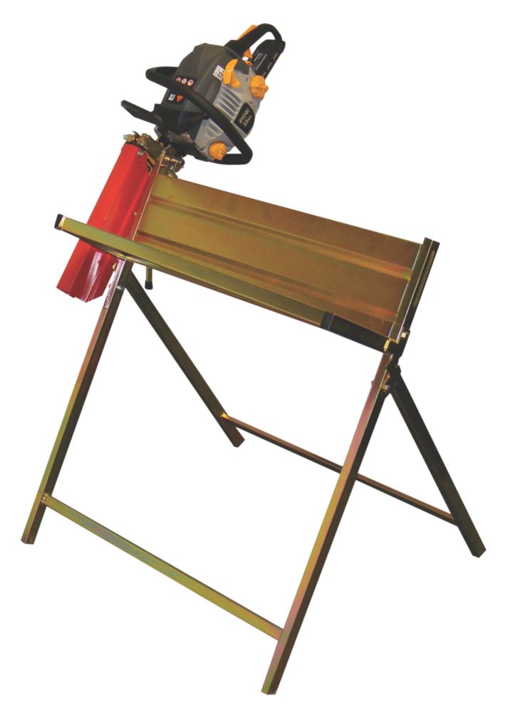 Image of The Handy THSHWCS 25cm Log Capacity Log Saw Horse with Chainsaw Support 
