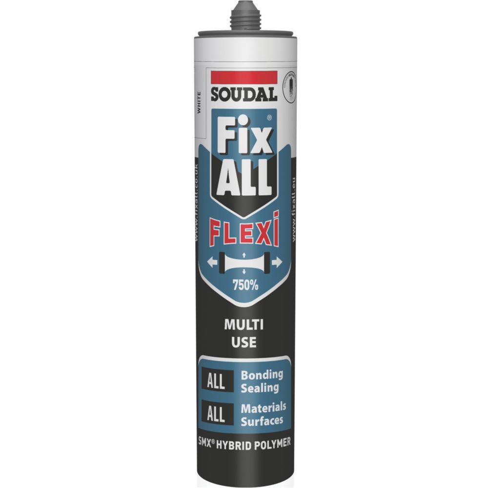 Image of Soudal Fix ALL Flexi Multi-Use Sealant & Adhesive White 290ml 