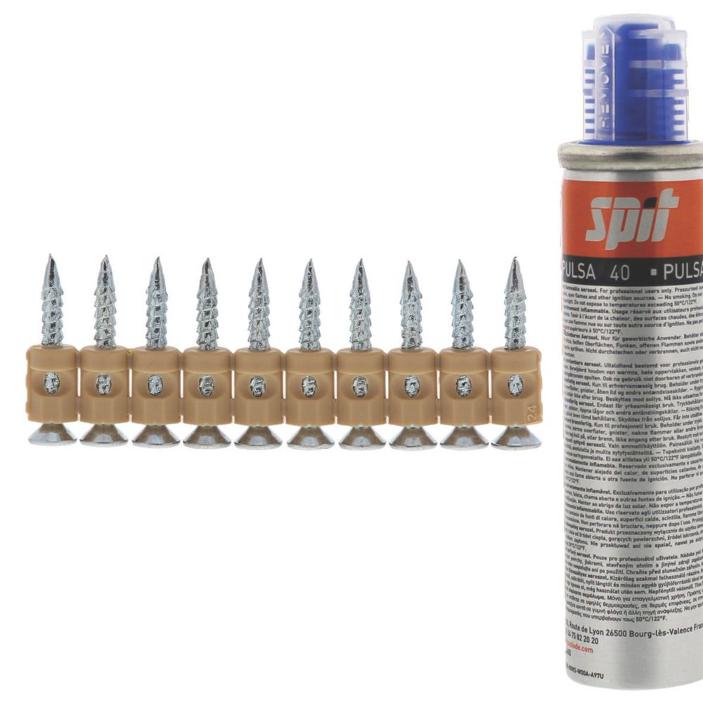 Image of Spit Zinc-Plated CW6 Collated Nails 6.6mm x 25mm 500 Pack 