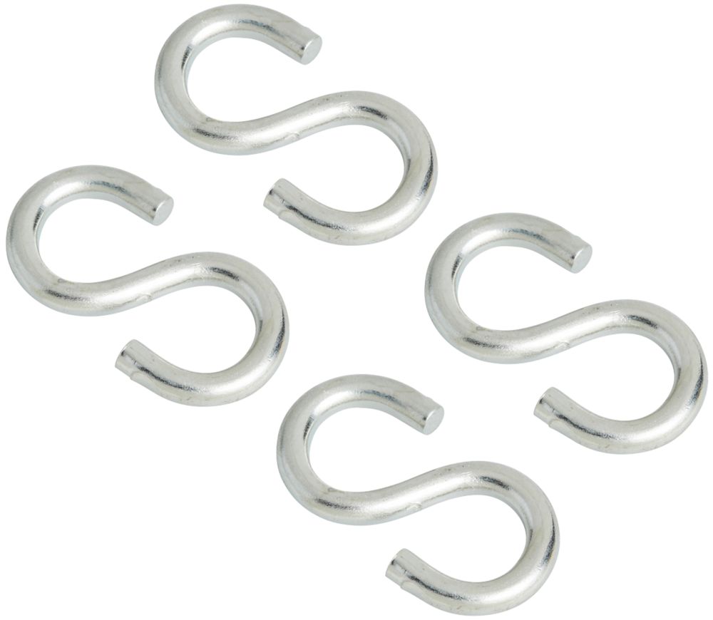 Image of Diall S-Hooks Zinc-Plated 35 x 4mm 4 Pack 