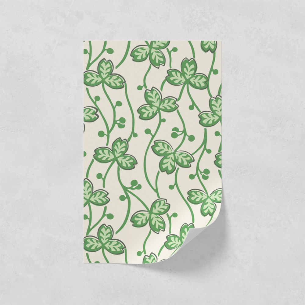 Image of LickPro Green Clover 01 Wallpaper Sample 0.18m x 0.29m 