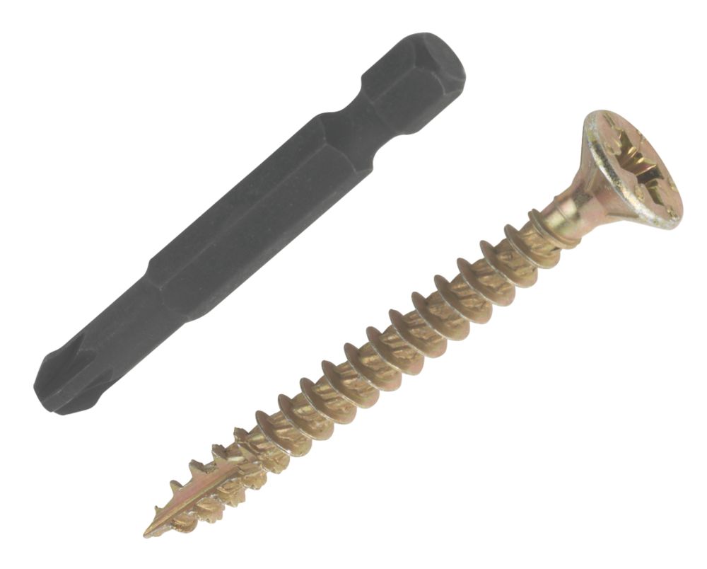Image of Turbo II PZ Double-Countersunk Thread-Cutting Multipurpose Screws 4mm x 40mm 200 Pack 