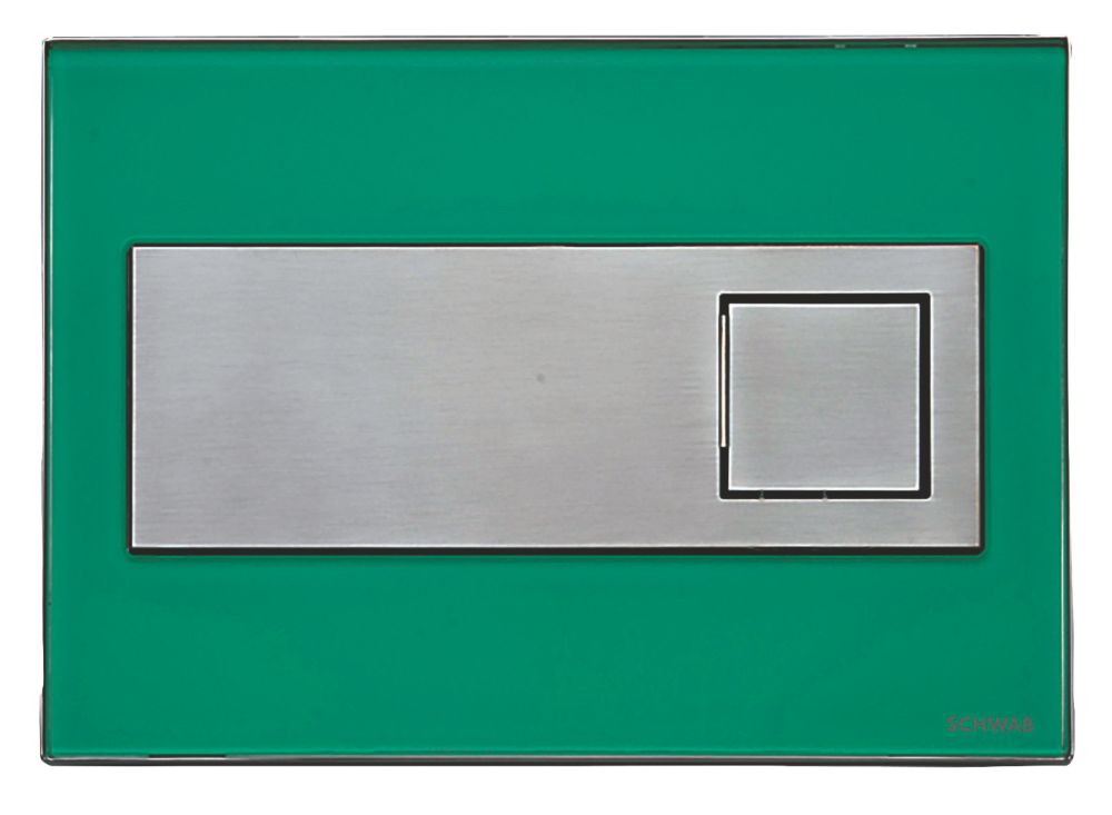 Image of Fluidmaster Schwab Caro 9228 Dual-Flush Flushing Plate Mint Green 