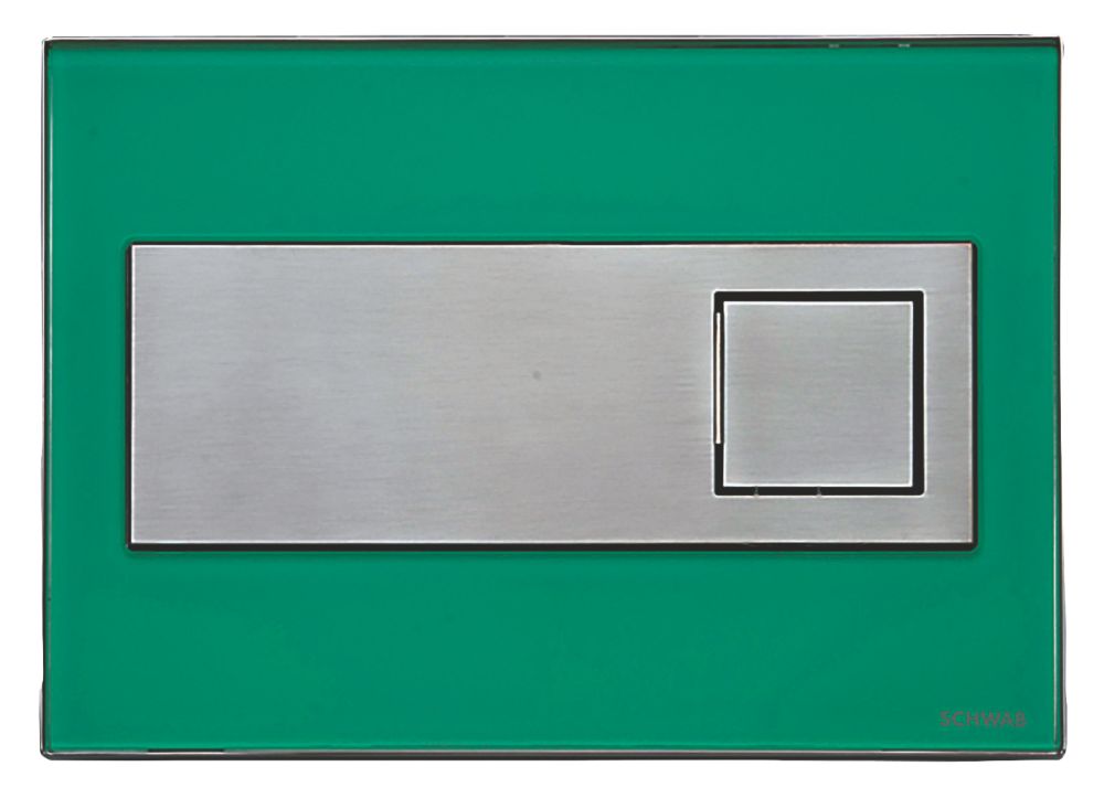 Image of Fluidmaster Schwab Caro 9228 Dual-Flush Flushing Plate Mint Green 