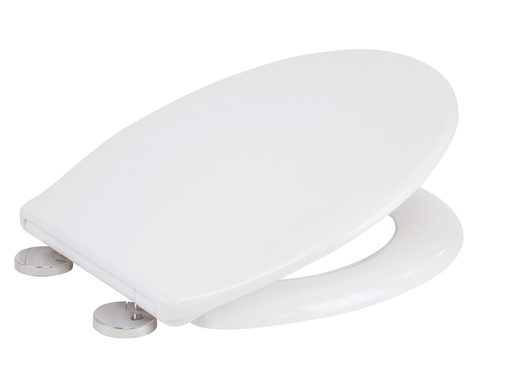 Image of Croydex Constance Soft-Close with Quick-Release Toilet Seat Thermoset Plastic White 