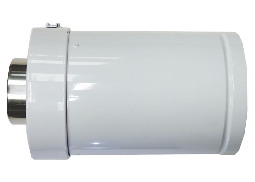 Image of Grant White Balanced Vertical Flue Extension 150mm x 225mm 