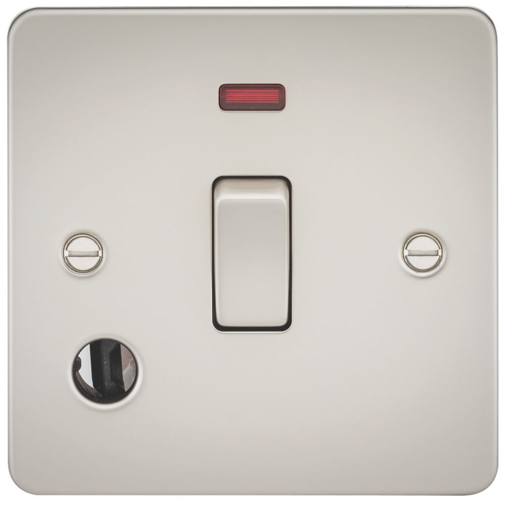 Image of Knightsbridge 20A 1-Gang DP Control Switch & Flex Outlet Pearl with LED 