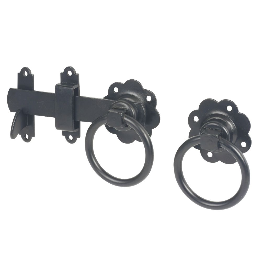 Image of Smith & Locke Gate Latch Black Epoxy 153mm 