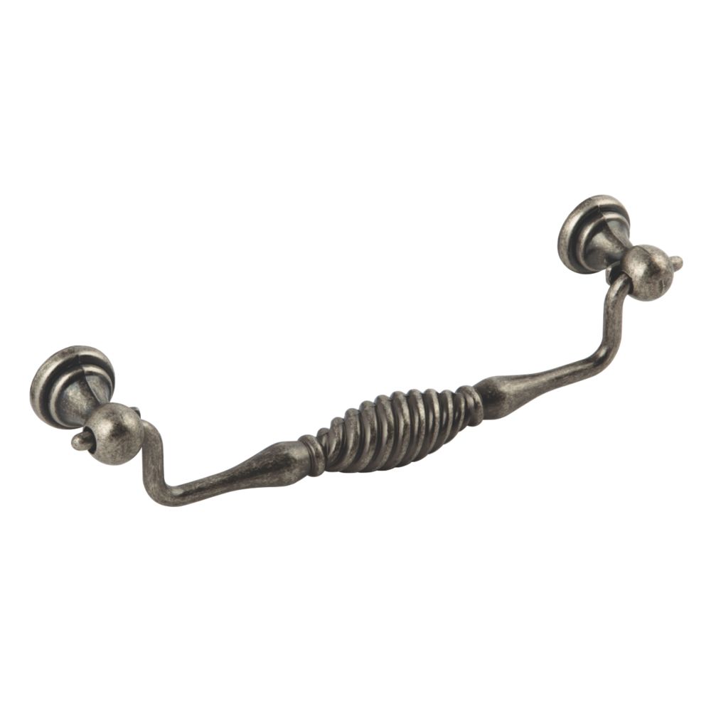 Image of Hafele Cupboard Drop Handle 182mm Antique Pewter 