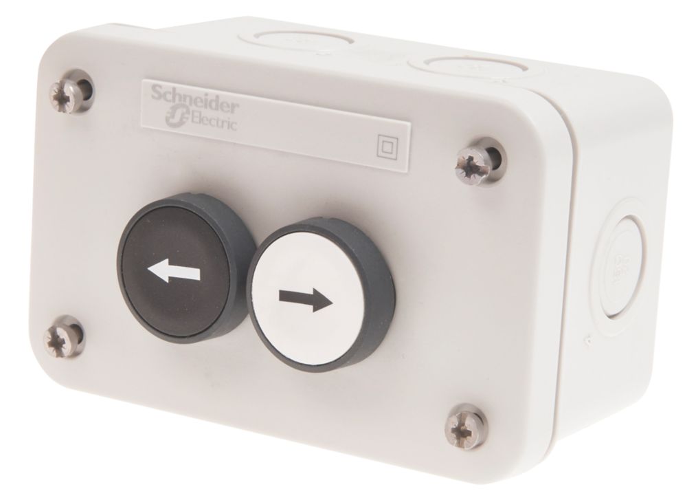 Image of Schneider Electric XALE2221 Double Pole Flush Push-Button Complete Control Station NO 