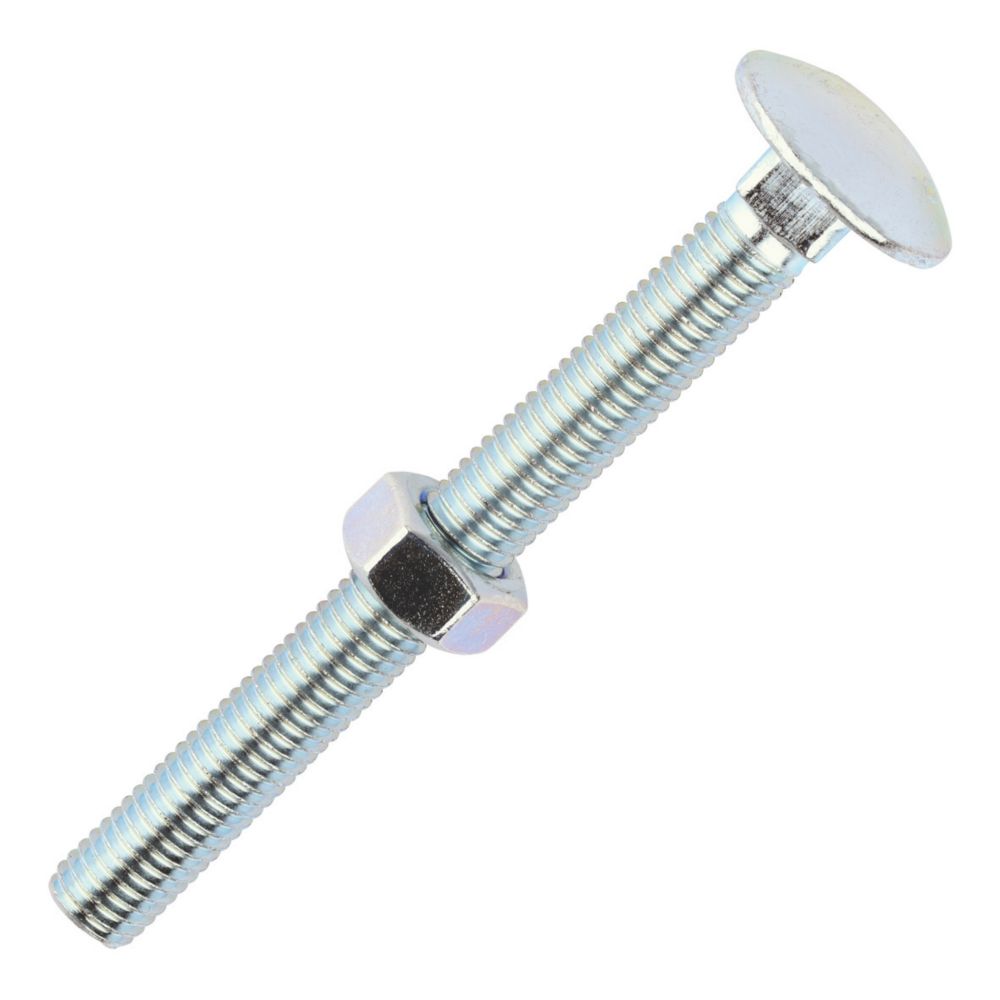 Image of Timco Carriage Bolts Carbon Steel Zinc-Plated M12 x 120mm 10 Pack 