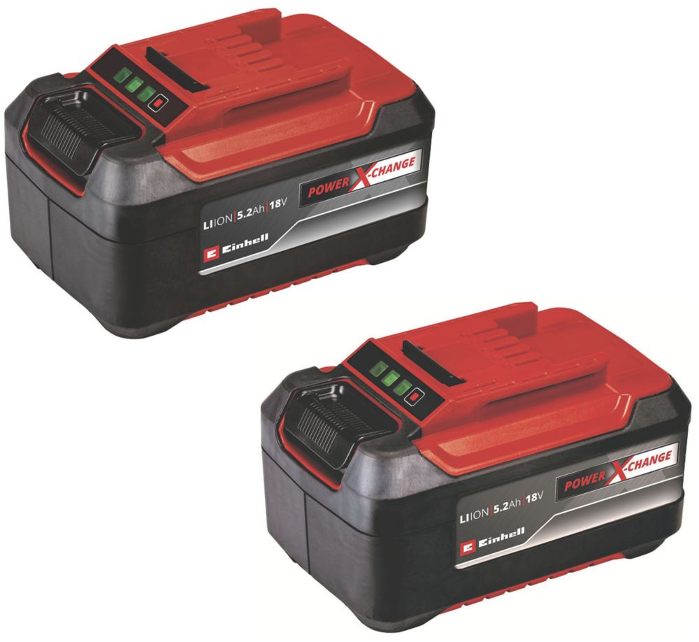 Image of Einhell 18V 5.2Ah Li-Ion Power X-Change Battery 2 Pack 
