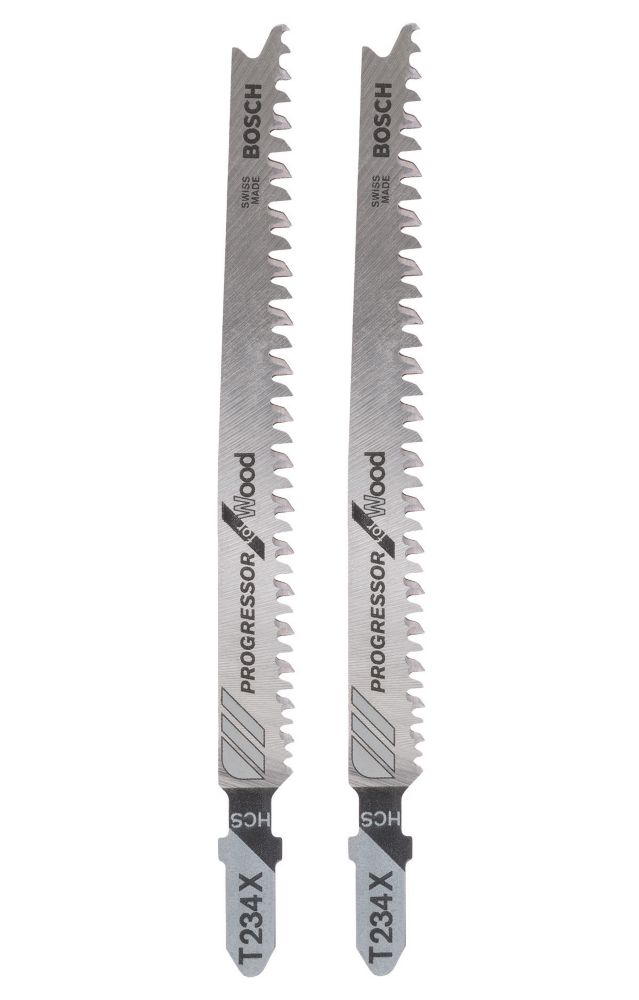 Image of Bosch T 234 X Softwood & Plywood Jigsaw Blades 117mm 2 Pack 