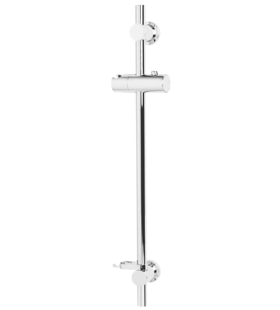 Image of Bristan Casino Riser Rail with Adjustable Position Bracket Chrome 650mm 