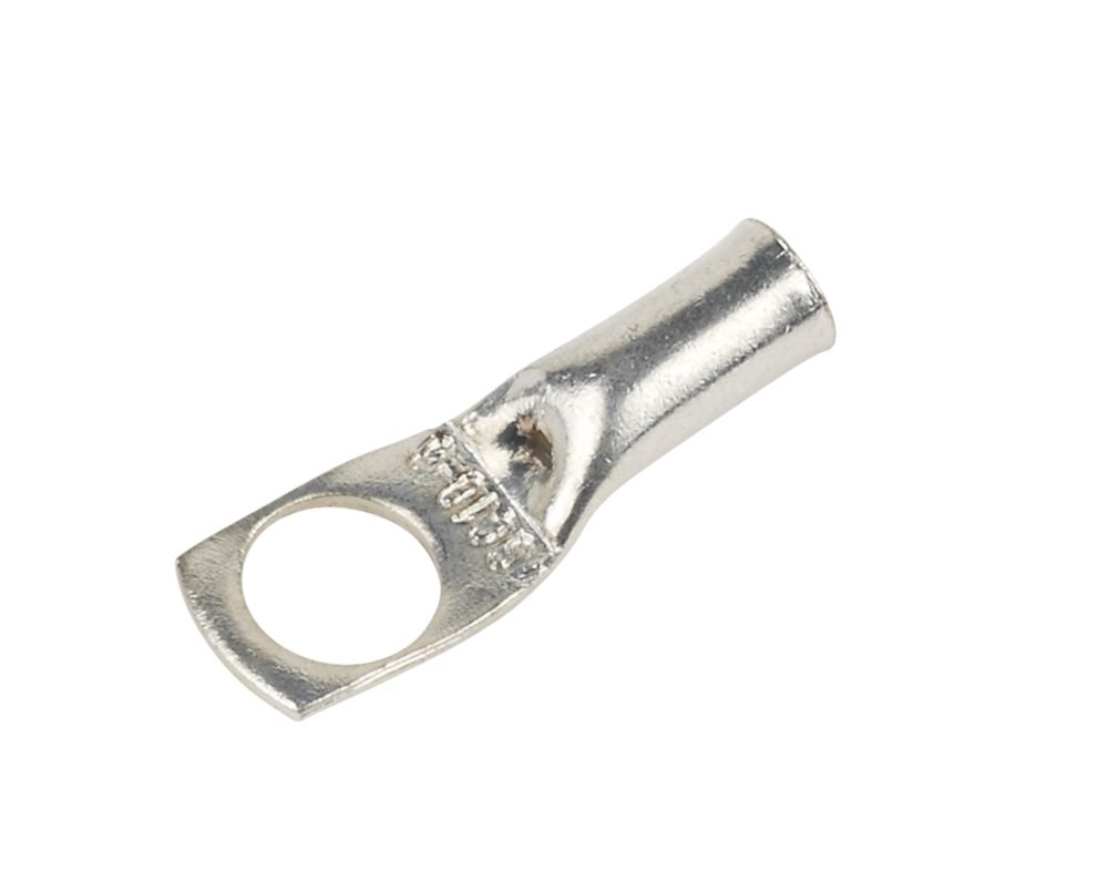 Image of Non-Insulated Metallic 8mm Ring Copper Tube Lug 10 Pack 