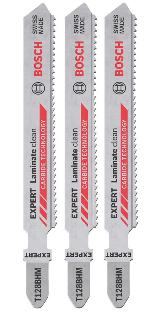 Image of Bosch Expert T128BHM Multi-Material Jigsaw Blades 92mm 3 Pack 