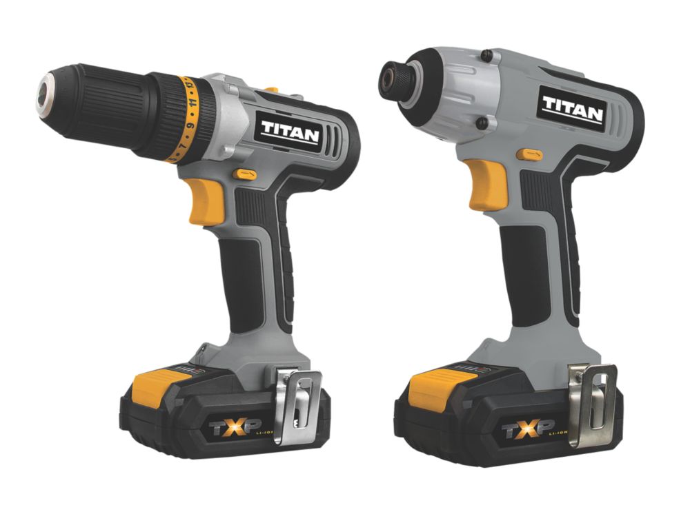 Image of Titan TTI884COM/TTI885IPD 18V 2 x 2.0Ah Li-Ion TXP Cordless Twin Pack 