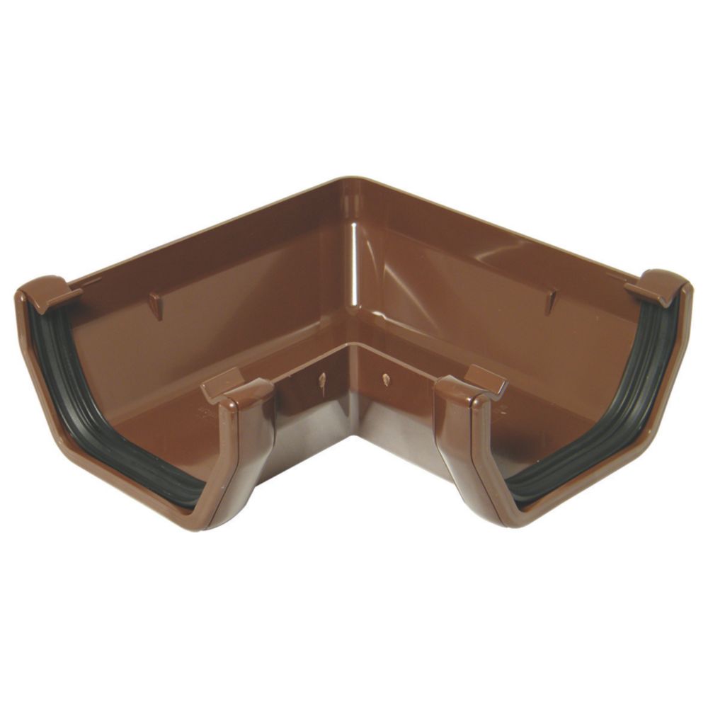 Image of FloPlast Square Line 90Â° Square Angle Brown 114mm 