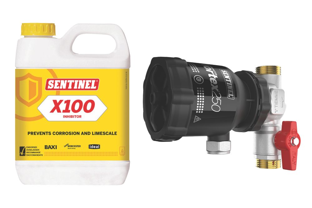Image of Sentinel Eliminator Vortex250 Central Heating System Filter & Chemical Pack 22mm 