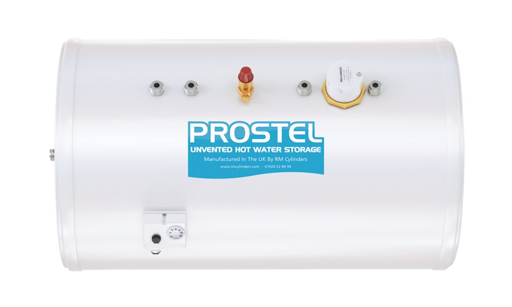 Image of RM Cylinders Prostel Indirect Horizontal Unvented Hot Water Cylinder 180Ltr 