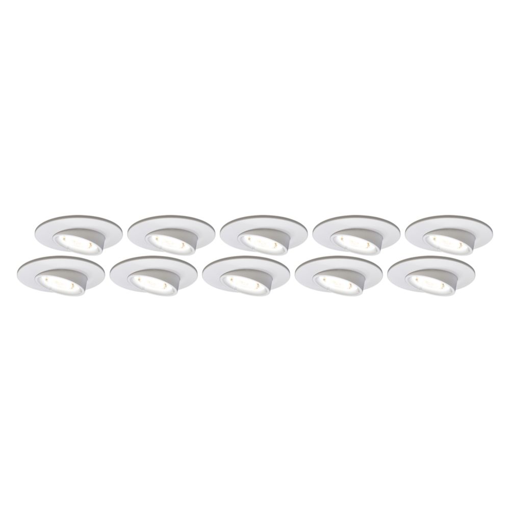Image of 4lite Tilt Fire Rated GU10 Downlight White 30 Pack 