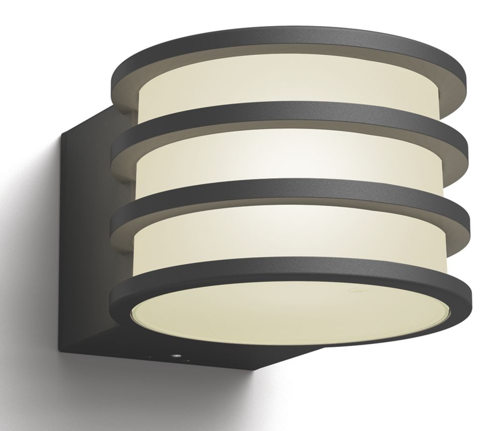 Image of Philips Hue Lucca Outdoor LED Smart Wall Light Anthracite 9W 806lm 