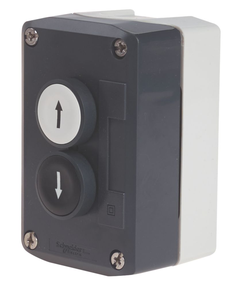 Image of Schneider Electric XALD222 Double Pole Flush Push-Button Complete Control Station NC 