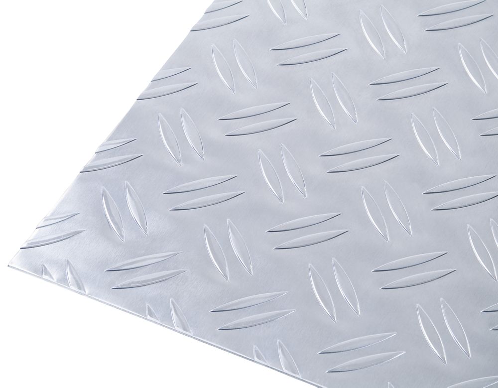 Image of Rothley Checkerplate Protective Door Plate Aluminium 250mm x 500mm 