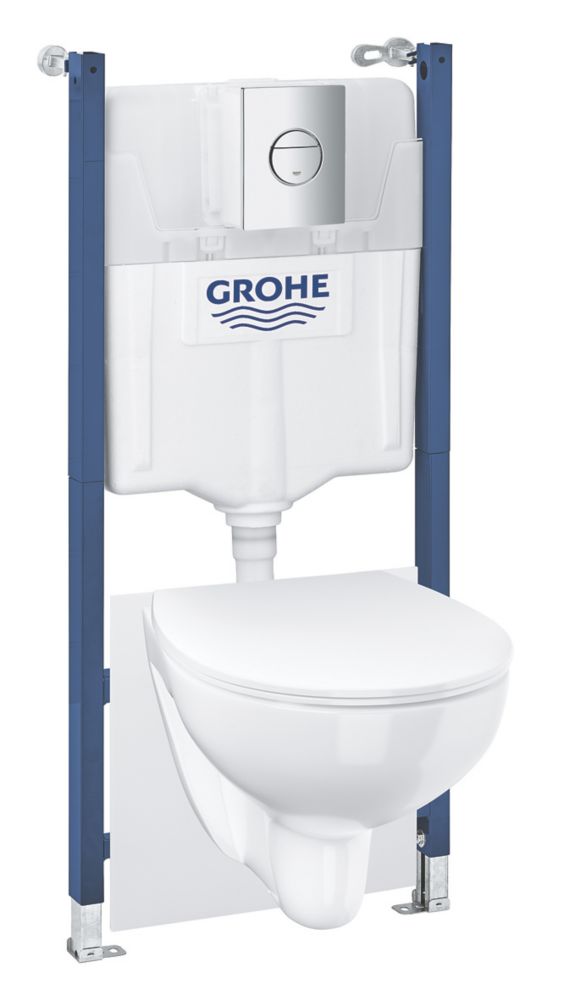Image of Grohe Solido Bau Slim Seat WC & Frame Bundle 1135mm 