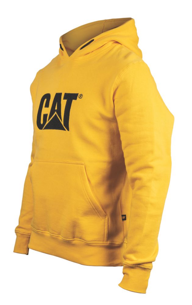 Image of CAT Trademark Hooded Sweatshirt Yellow / Black X Large 46-48" Chest 