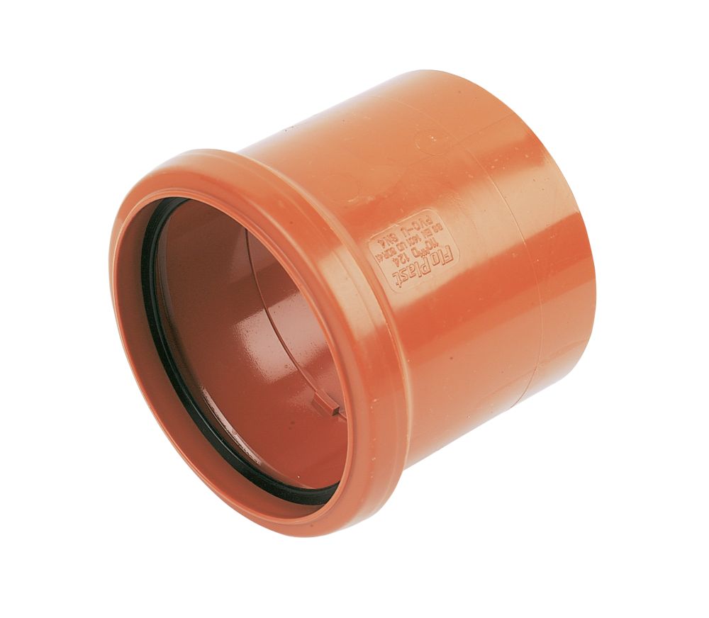 Image of FloPlast Push-Fit Single Socket Underground Pipe Coupling 110mm 