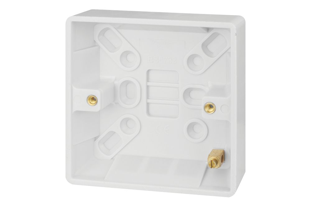 Image of Schneider Electric Ultimate Slimline 1-Gang Surface Pattress Surface Pattress Box 16mm 