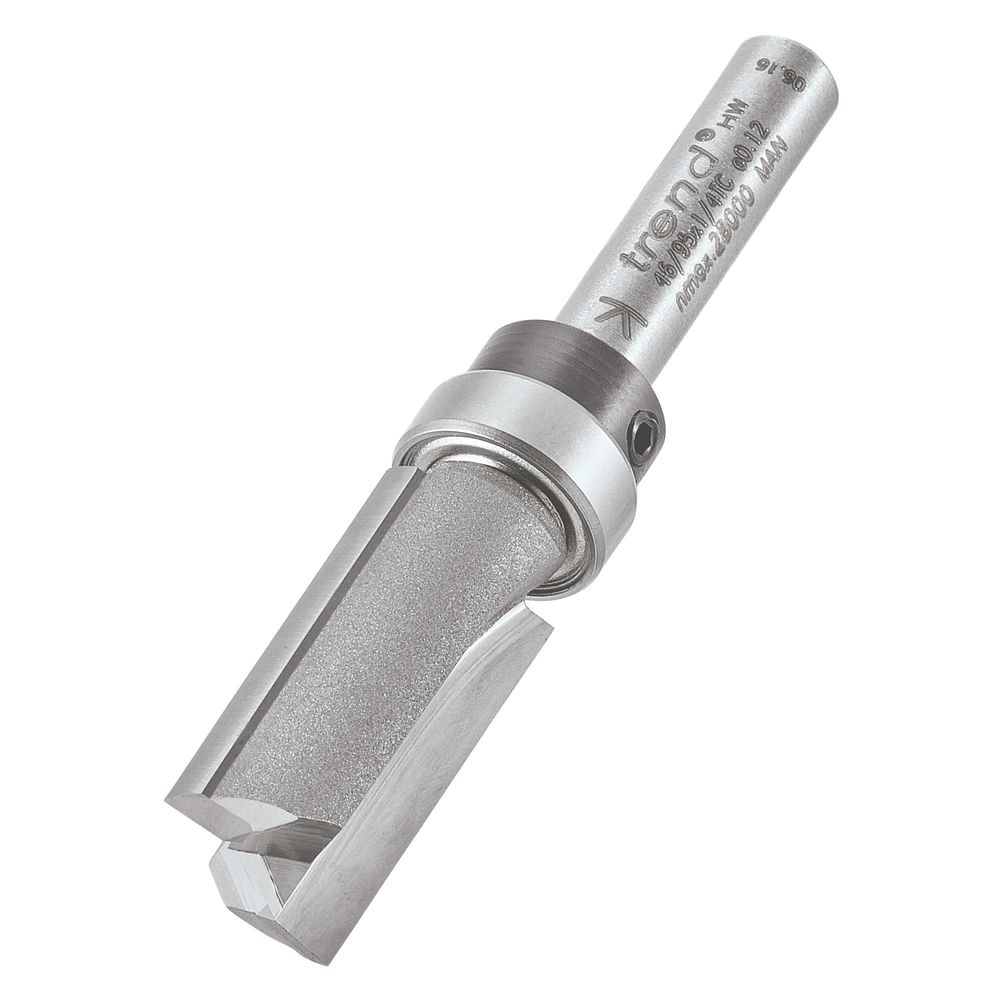 Image of Trend 46/95X1/4TC 1/4" Shank Double-Flute Straight Router cutter 12.7mm x 25.4mm 