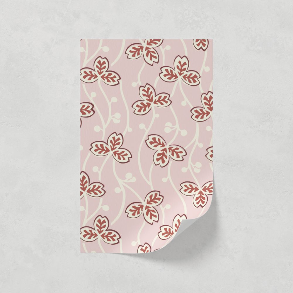 Image of LickPro Pink Clover 02 Wallpaper Sample 0.18m x 0.29m 