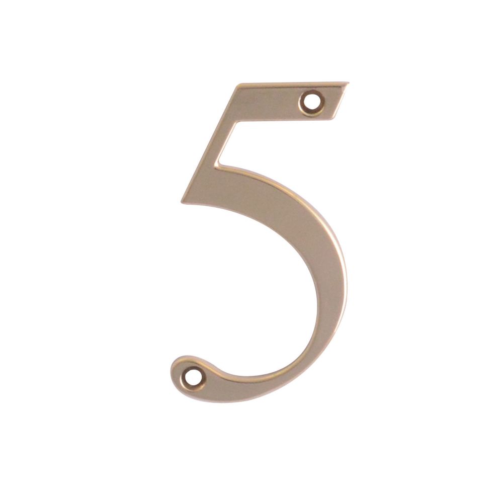 Image of Fab & Fix Door Numeral 5 Gold 80mm 