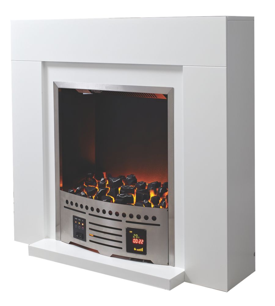 Blyss Beccles Electric Fireplace Suite White