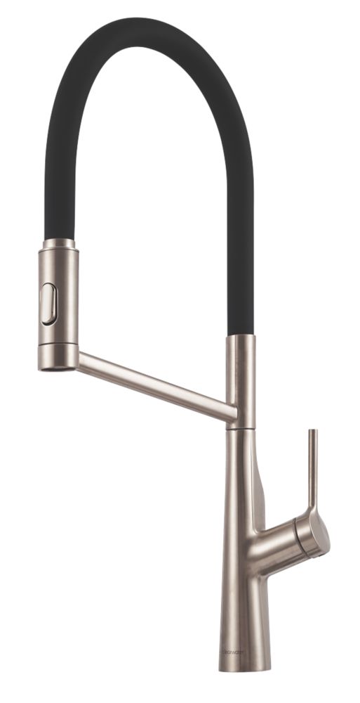 Image of Clearwater Alasia Pull-Off Twin Spray Head Tap Brushed Nickel PVD 
