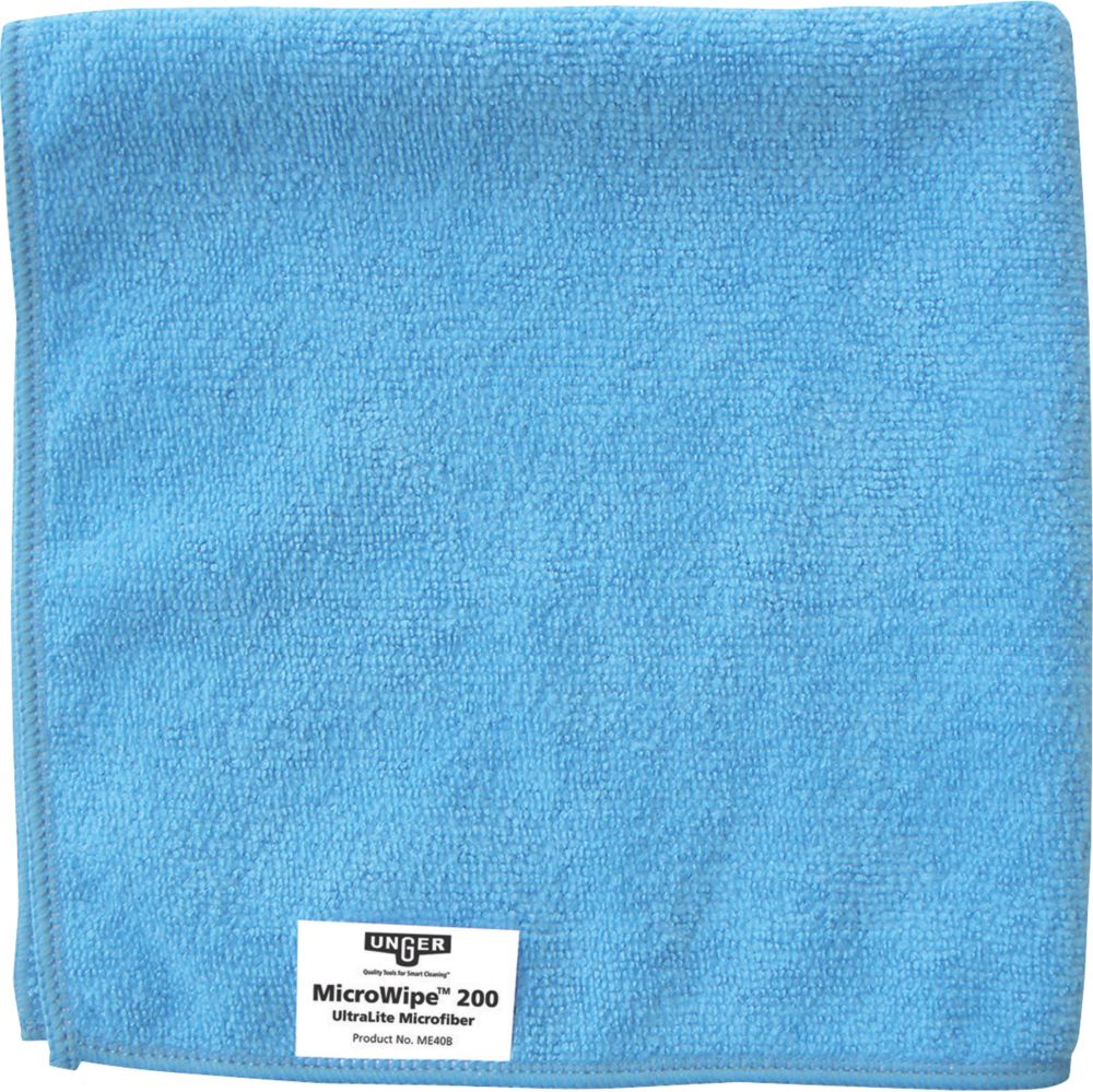 Image of Unger Microfibre Cloths Blue 400mm x 400mm 10 Pack 