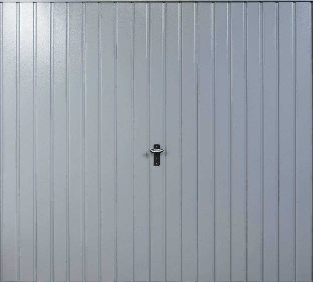 Image of Gliderol Vertical 7' x 6' 6" Non-Insulated Framed Steel Up & Over Garage Door Traffic Grey 