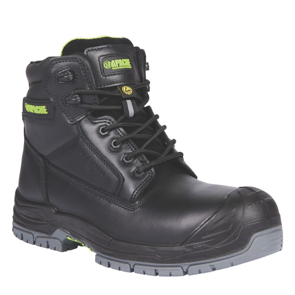 Image of Apache Cranbrook Metal Free Safety Boots Black Size 12 