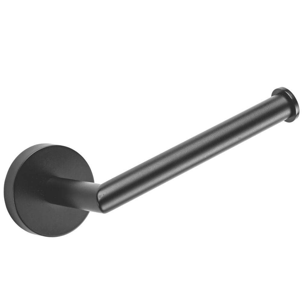 Image of Croydex Epsom Flexi-Fix Toilet Roll Holder Black 
