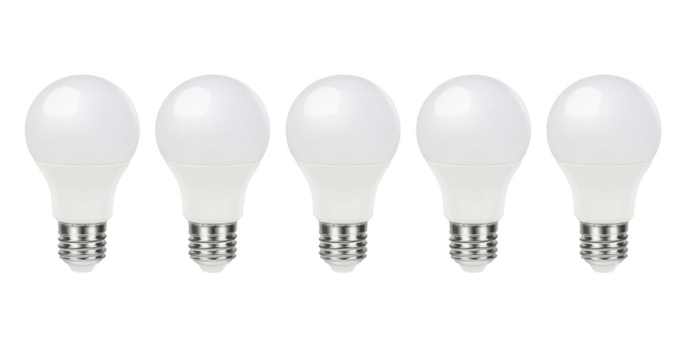 Image of LAP ES A60 LED Light Bulb 806lm 7.3W 5 Pack 